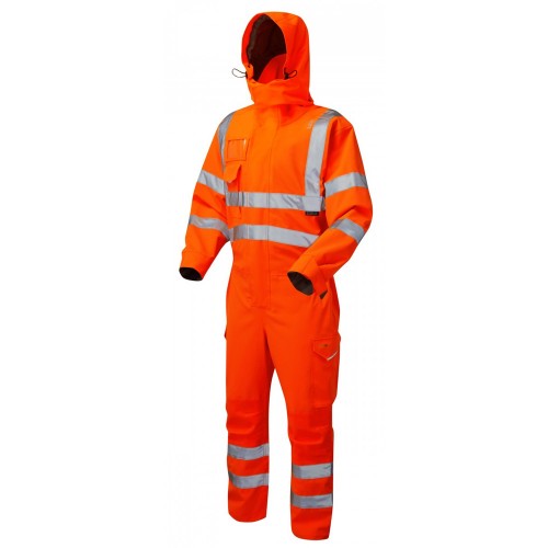 Leo Workwear Watertown Class 3 Hi-Vis Orange Stretch Coverall Leo Workwear Watertown Class 3 Hi-Vis Orange Stretch Coverall